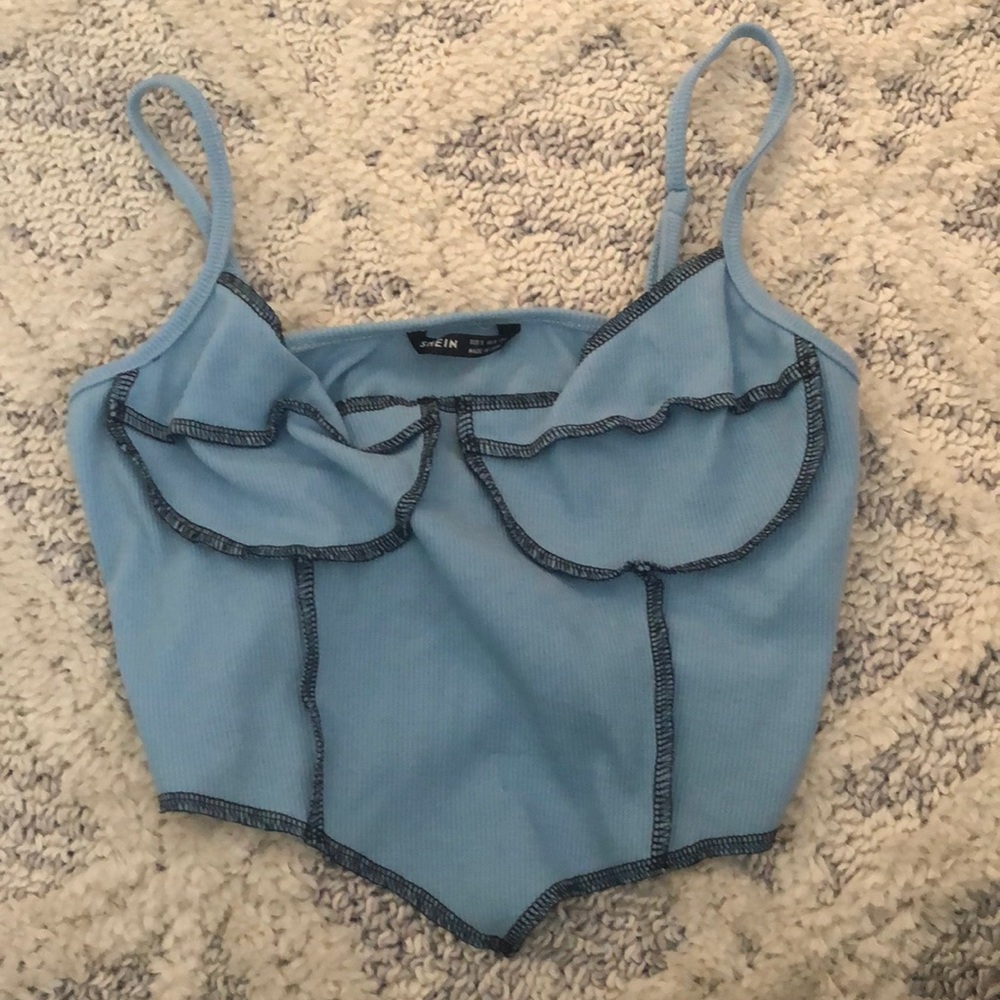 SHEIN blue crop top